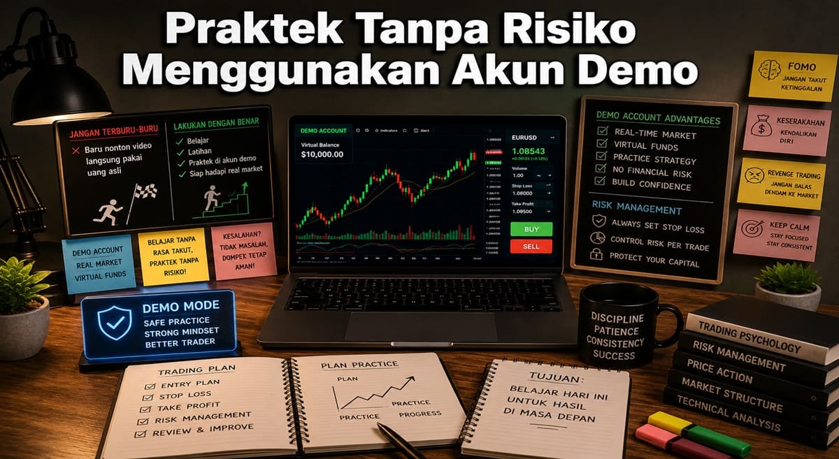 praktik dengan akun demo