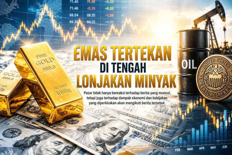 Emas Tertekan di Tengah Lonjakan Minyak