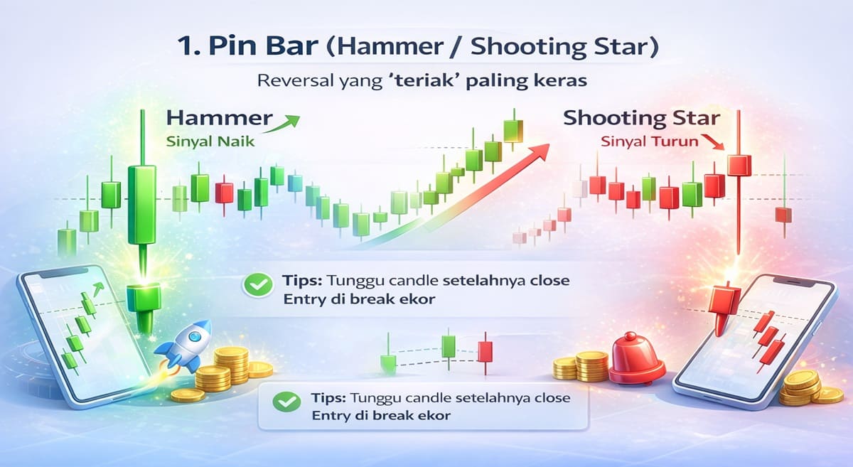Pin Bar (Hammer / Shooting Star)