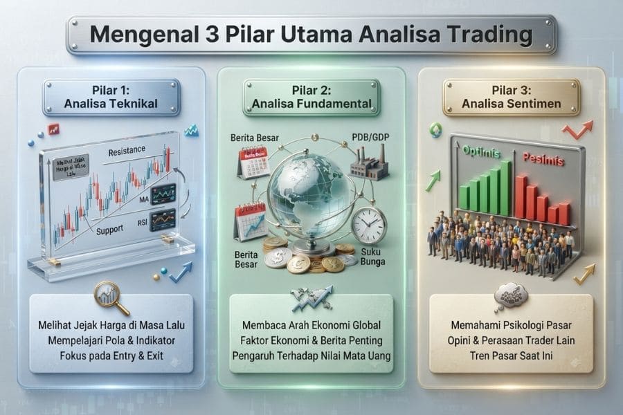 3 pilar analisa trading