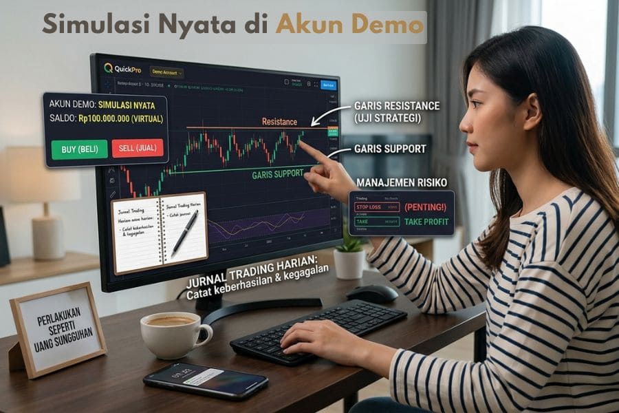 Simulasi Nyata di Akun Demo