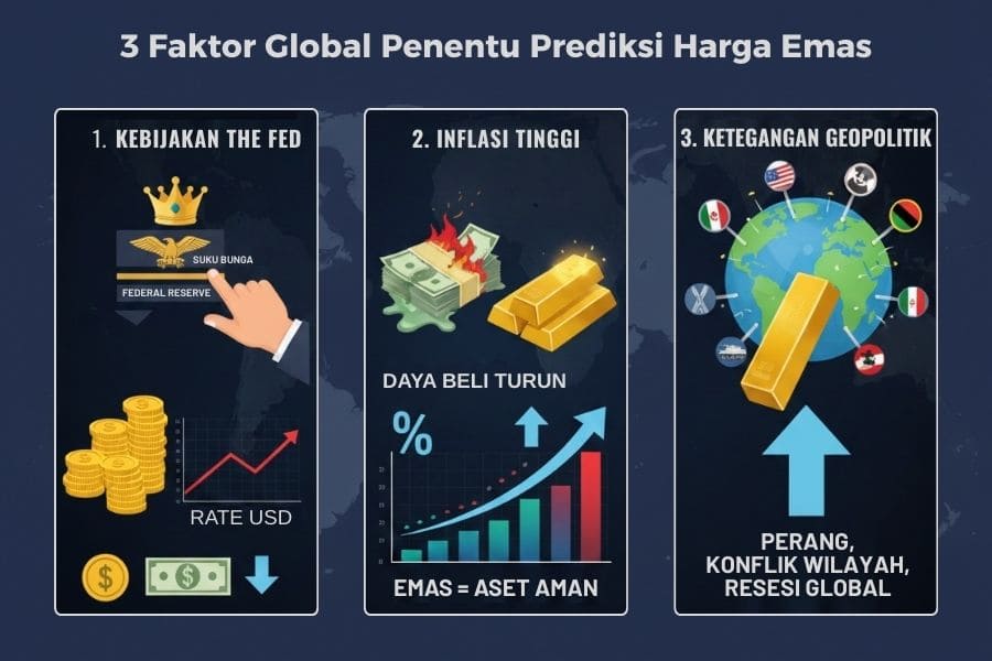 faktor penentu prediksi harga emas