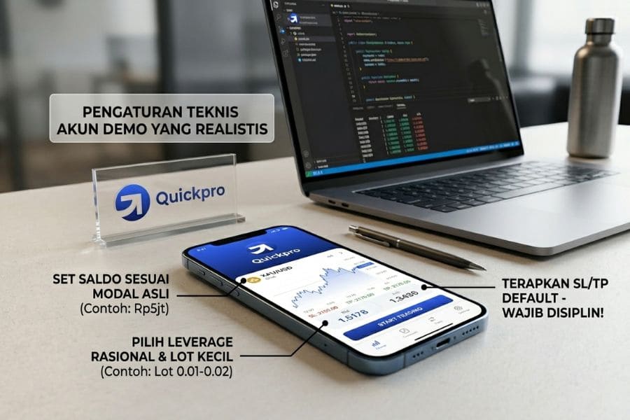 Pengaturan Akun Demo Realistis
