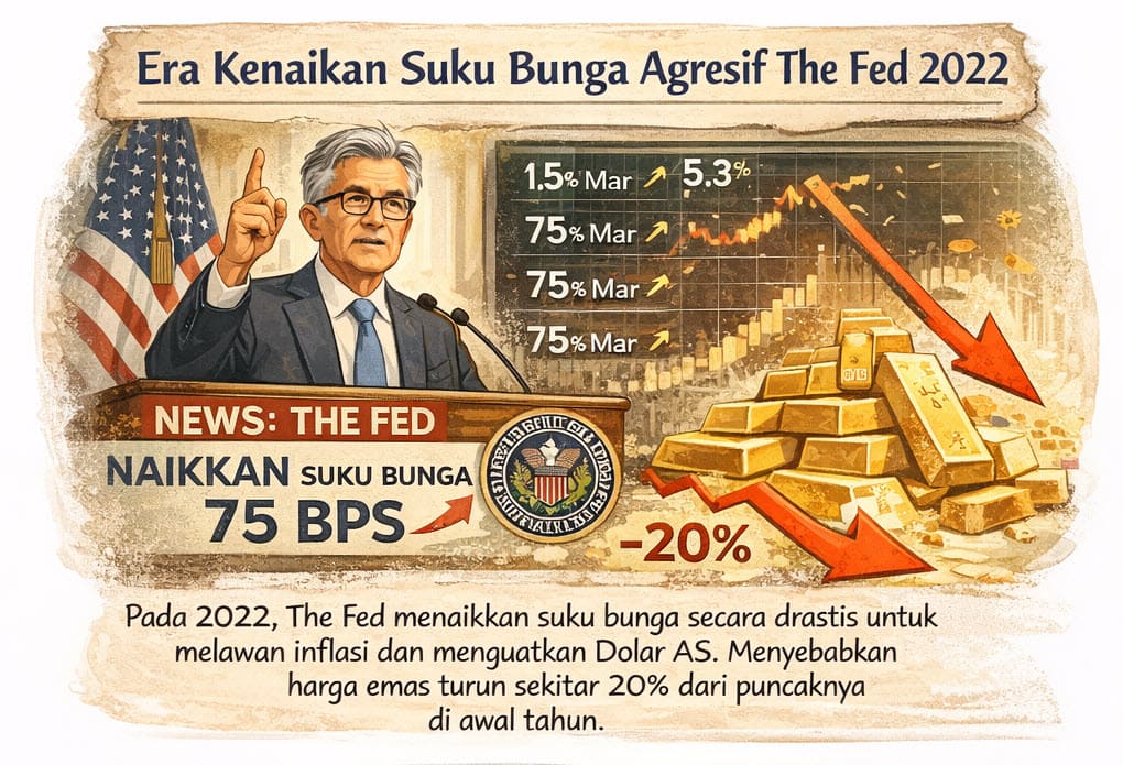 Kapan Harga Emas Akan Turun Drastis Era Kenaikan Suku Bunga The FED