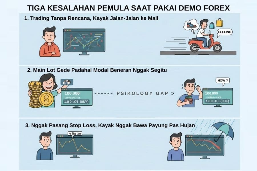 3 kesalahan saat pakai demo forex
