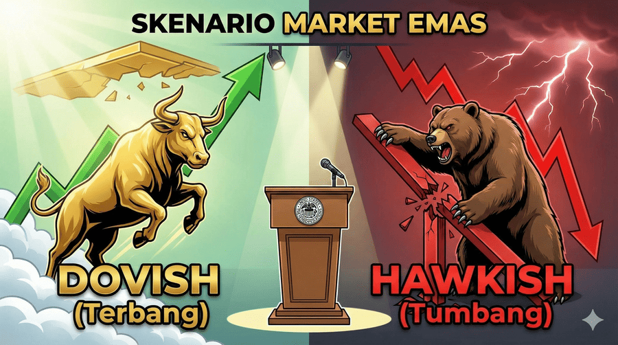 skenario market harga emas