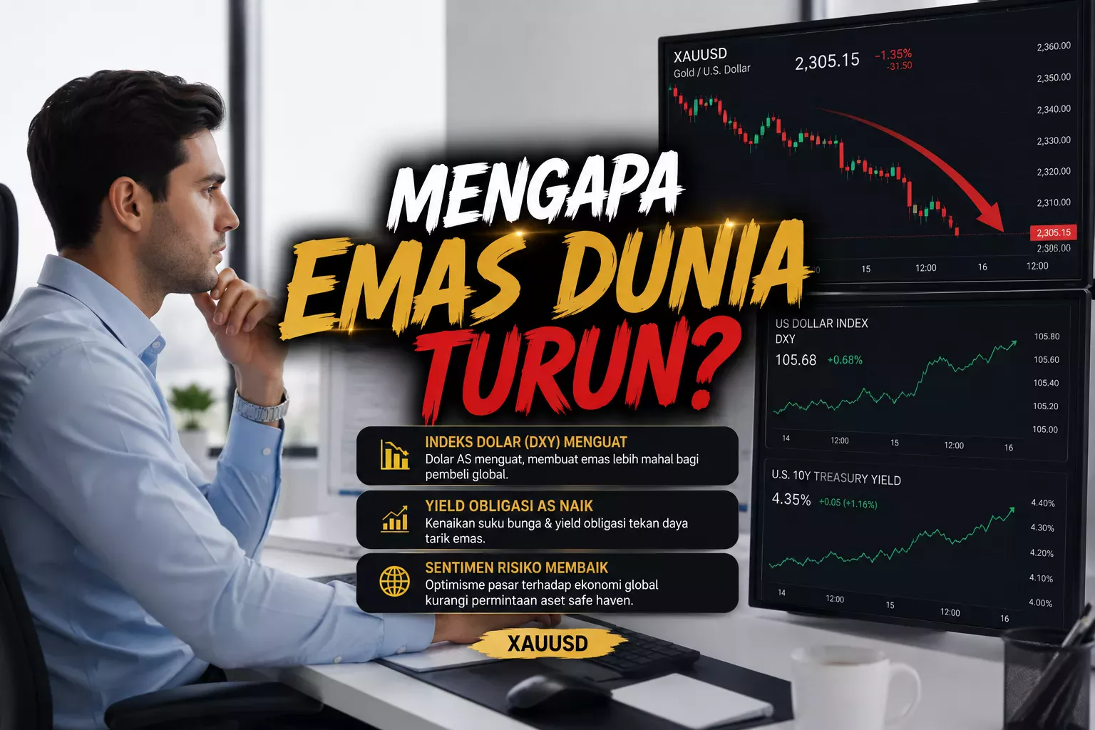 Mengapa Emas Dunia Turun