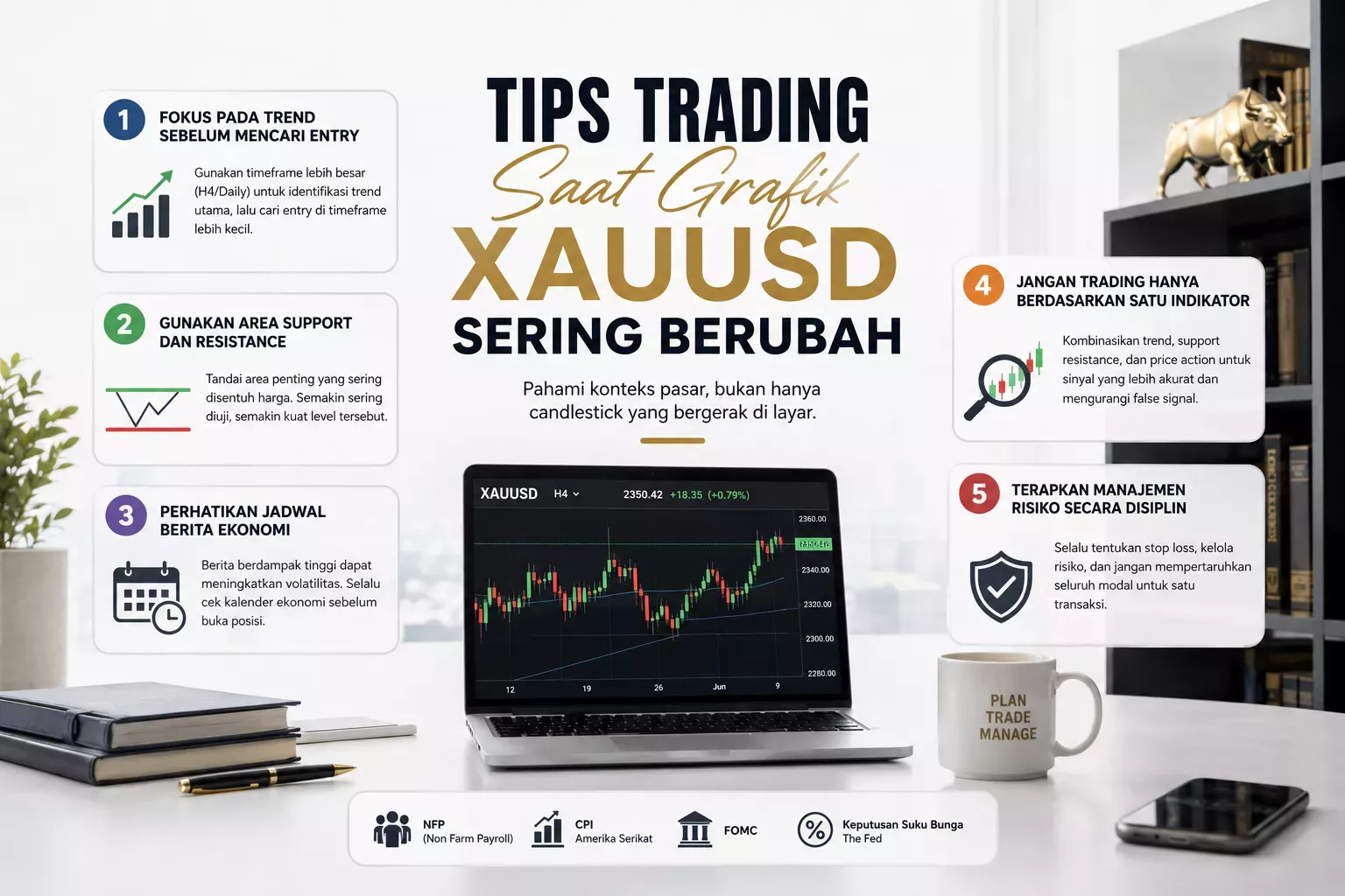 Tips Trading Saat Grafik XAUUSD Sering Berubah
