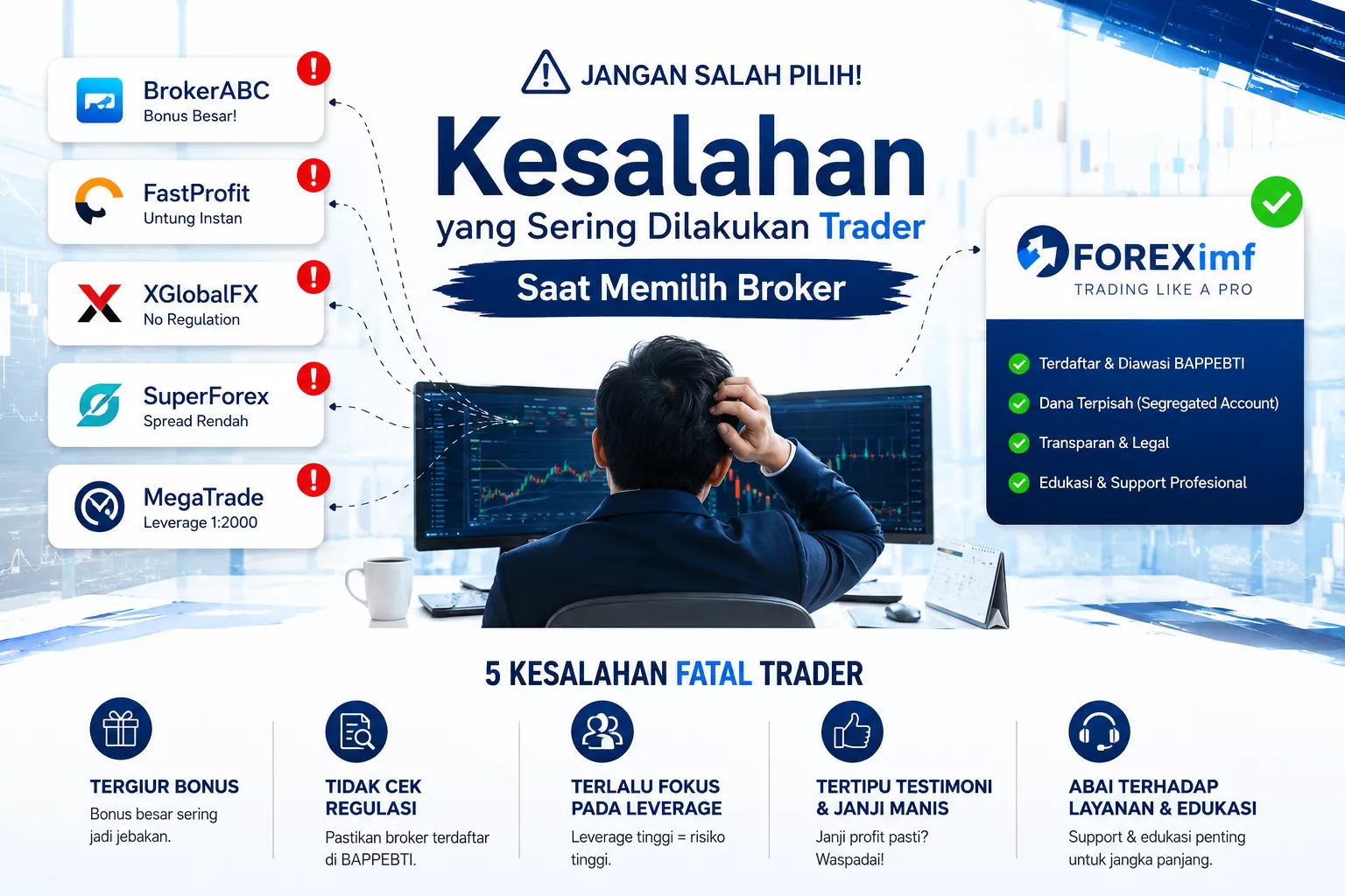 Kesalahan yang Sering Dilakukan Trader Saat Memilih Broker
