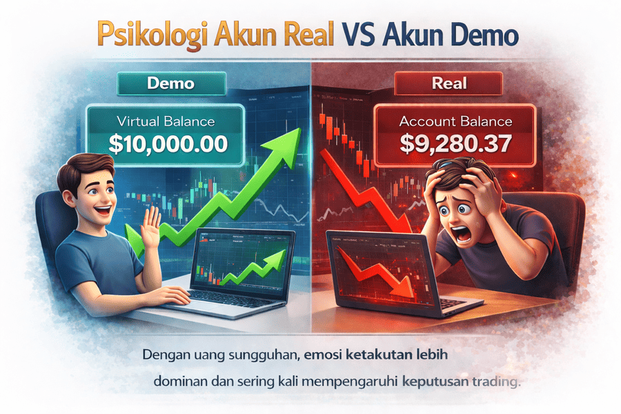 Psikologi Akun Real vs Akun Demo