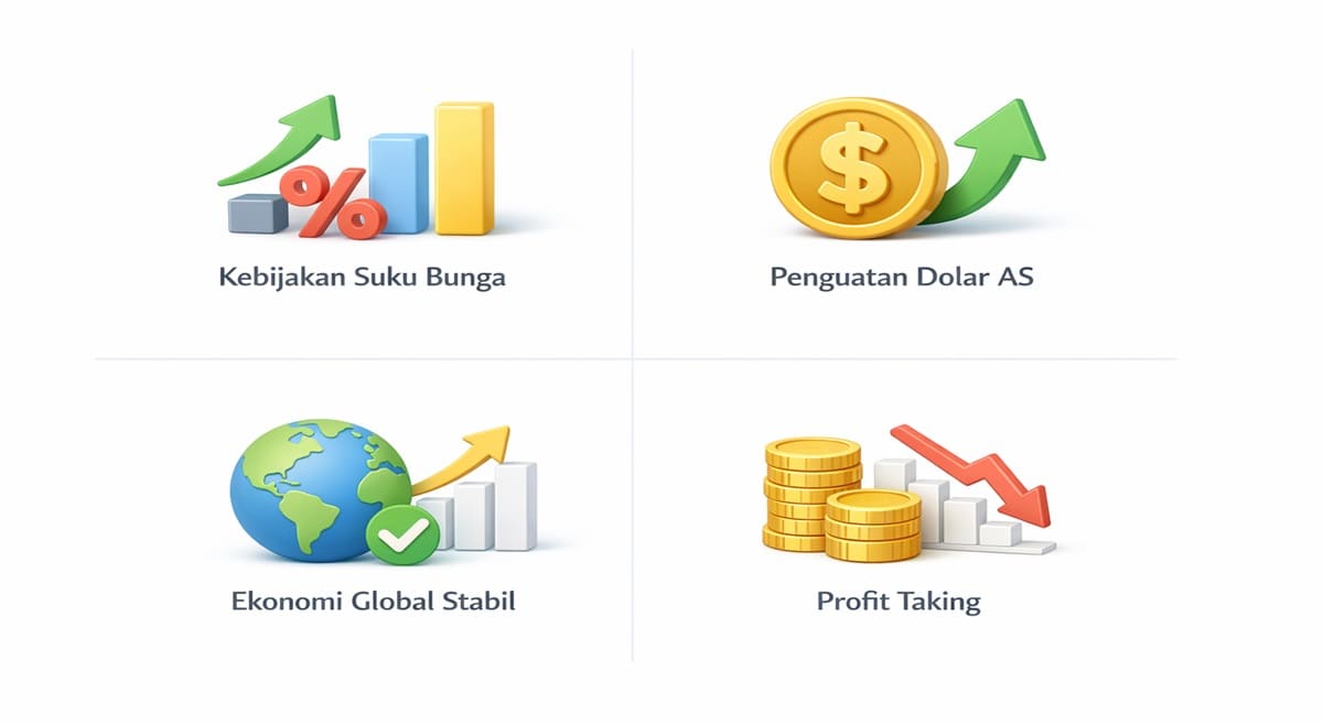 Faktor yang Membuat Harga Emas Melemah