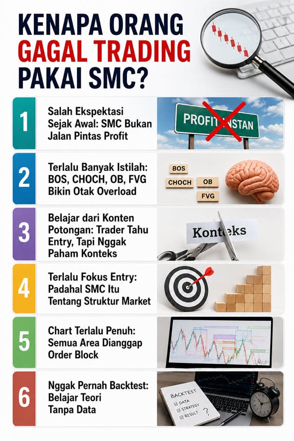 Kenapa Orang Gagal Trading Pakai SMC?