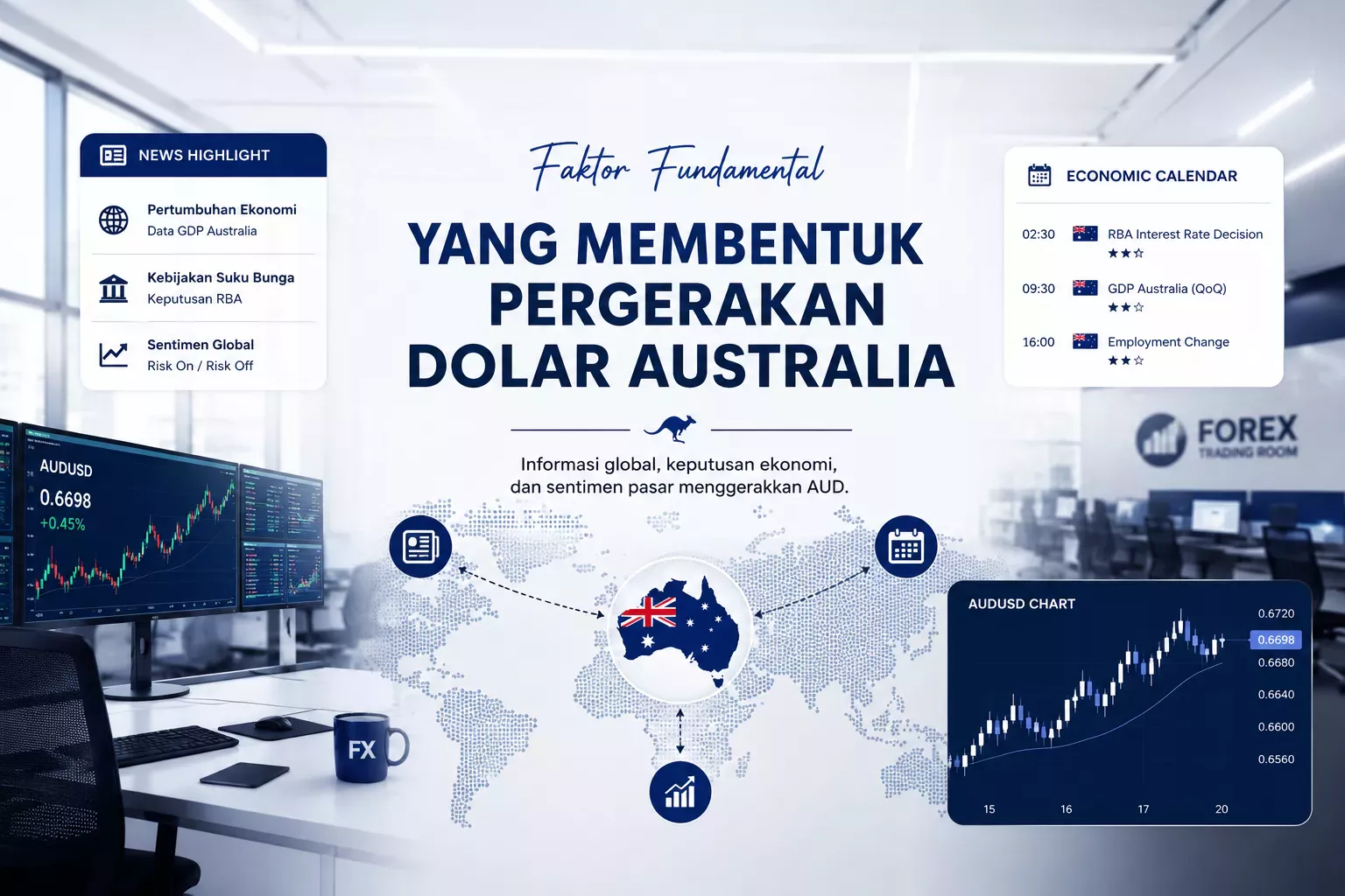 Faktor Fundamental yang Membentuk Pergerakan Dolar Australia