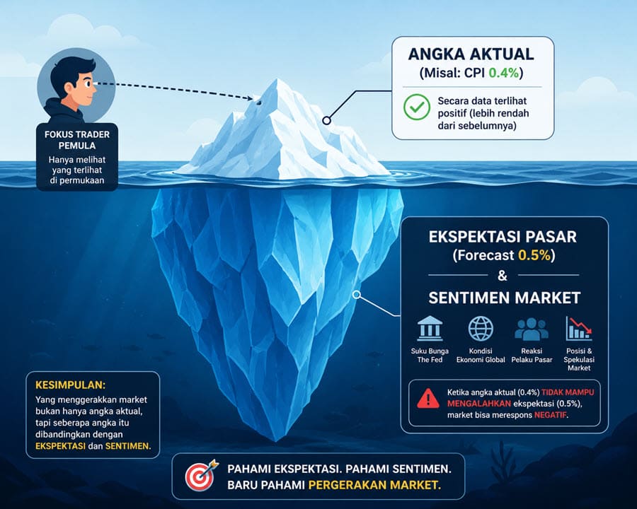 Kalender Ekonomi: Angka vs Ekspektasi