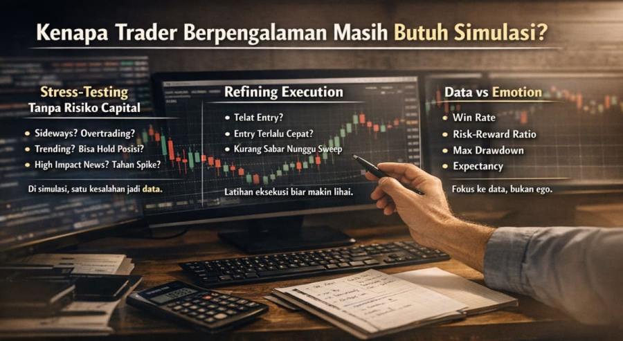 Kenapa Trader Berpengalaman Masih Butuh Simulasi?