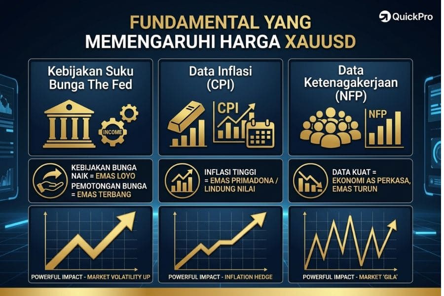 Fundamental yang Memengaruhi Harga XAUUSD