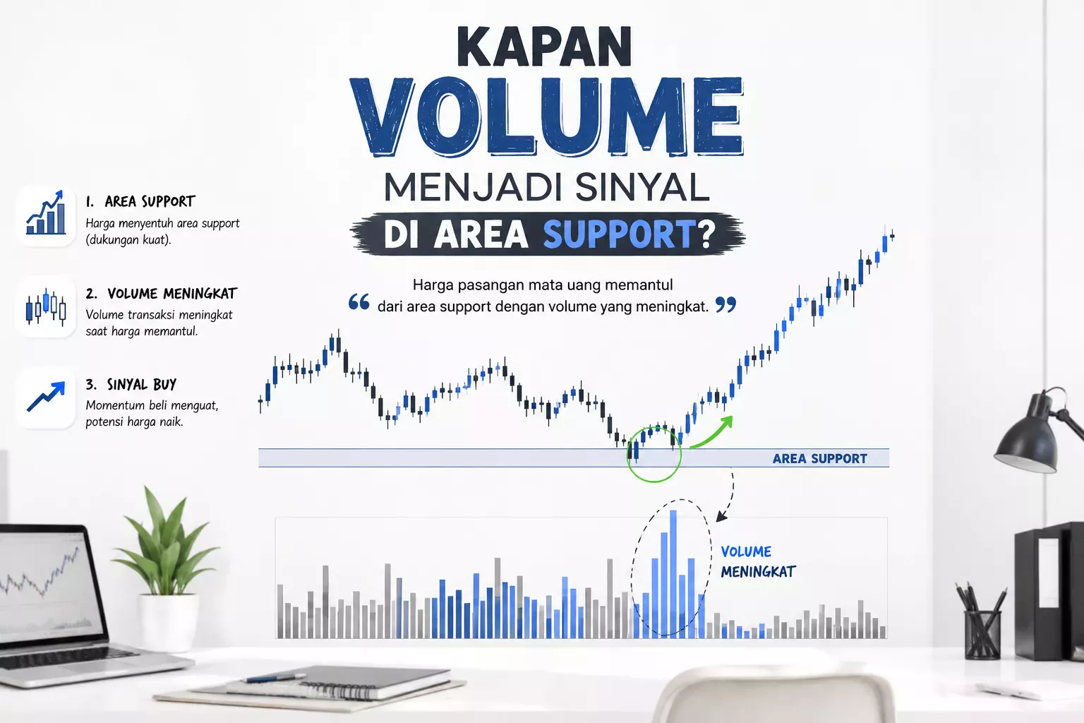 Kapan Volume Menjadi Sinyal di Area Support?