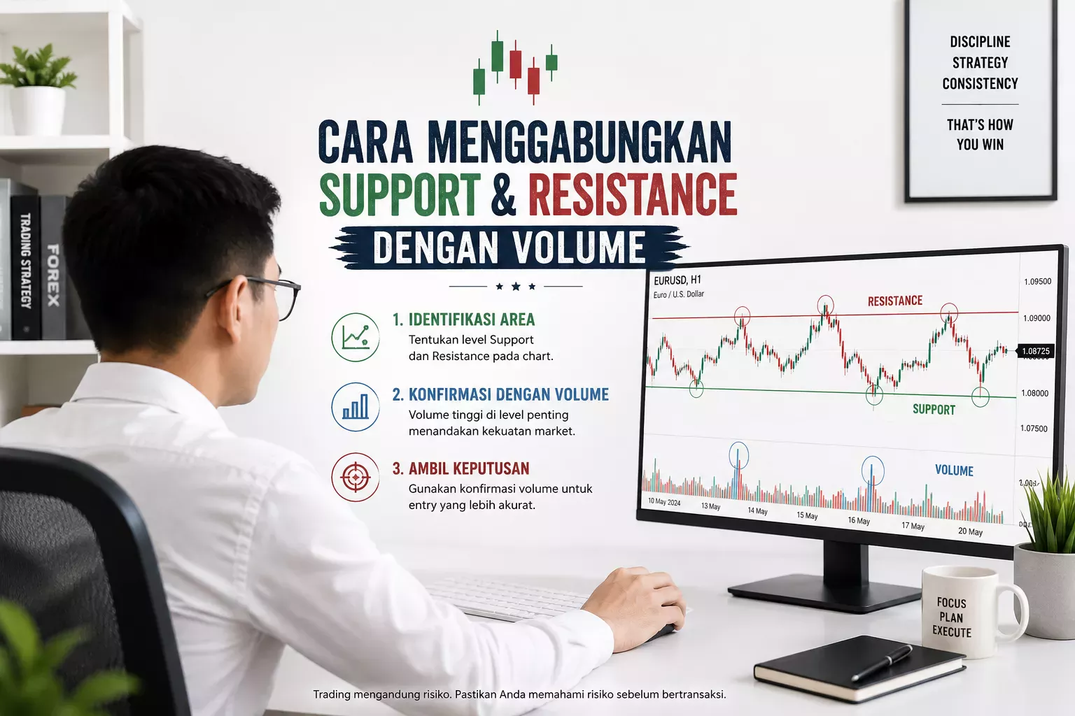 Menggabungkan Support dan Resistance dengan Volume