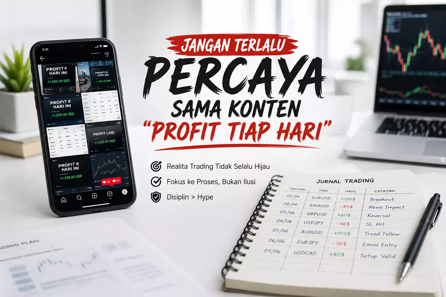 Konten profit tiap hari