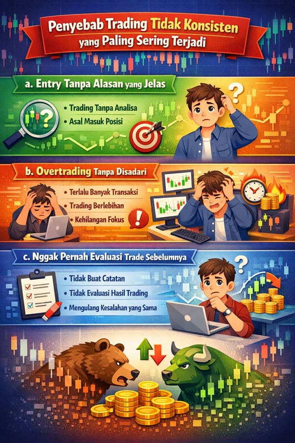 Penyebab Trading Tidak Konsisten