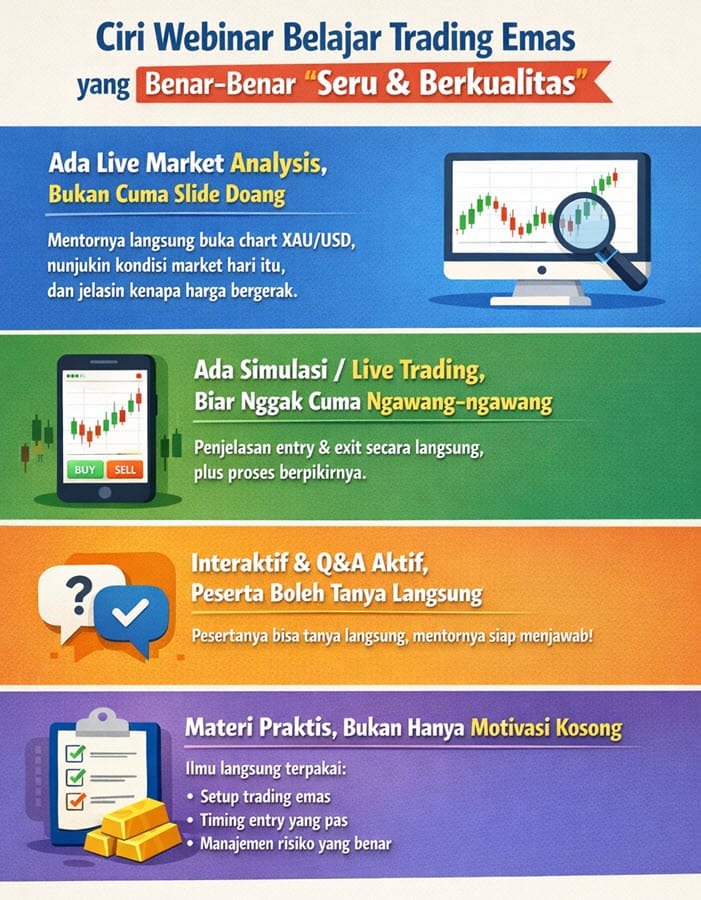 Webinar Belajar Trading Emas yang Seru dan Berkualitas