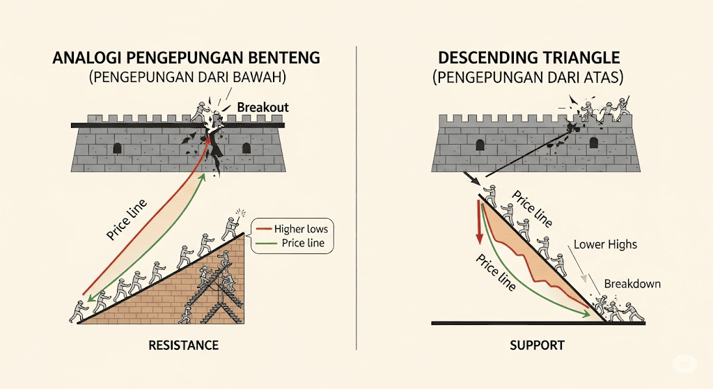 Analogi Candlestick pattern dengan benteng
