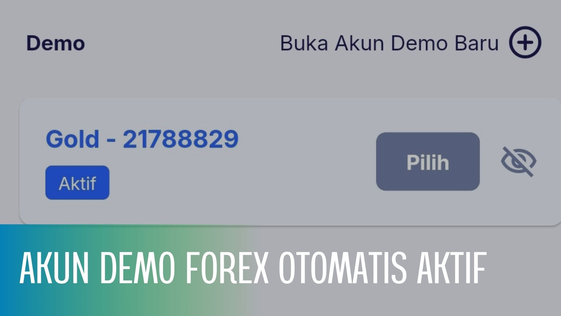 Aktivasi Akun Demo 