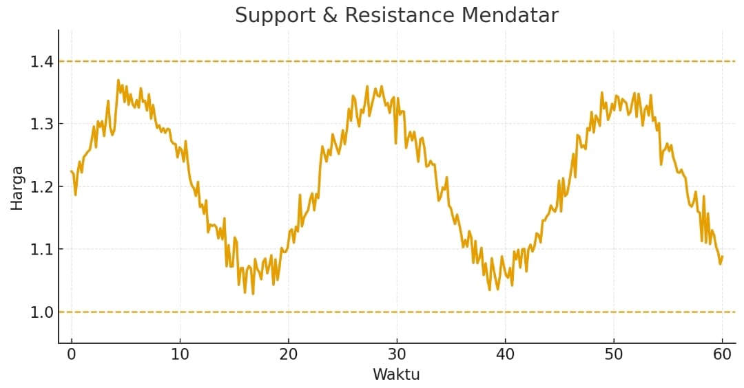 Support Resistance di pasar sideways