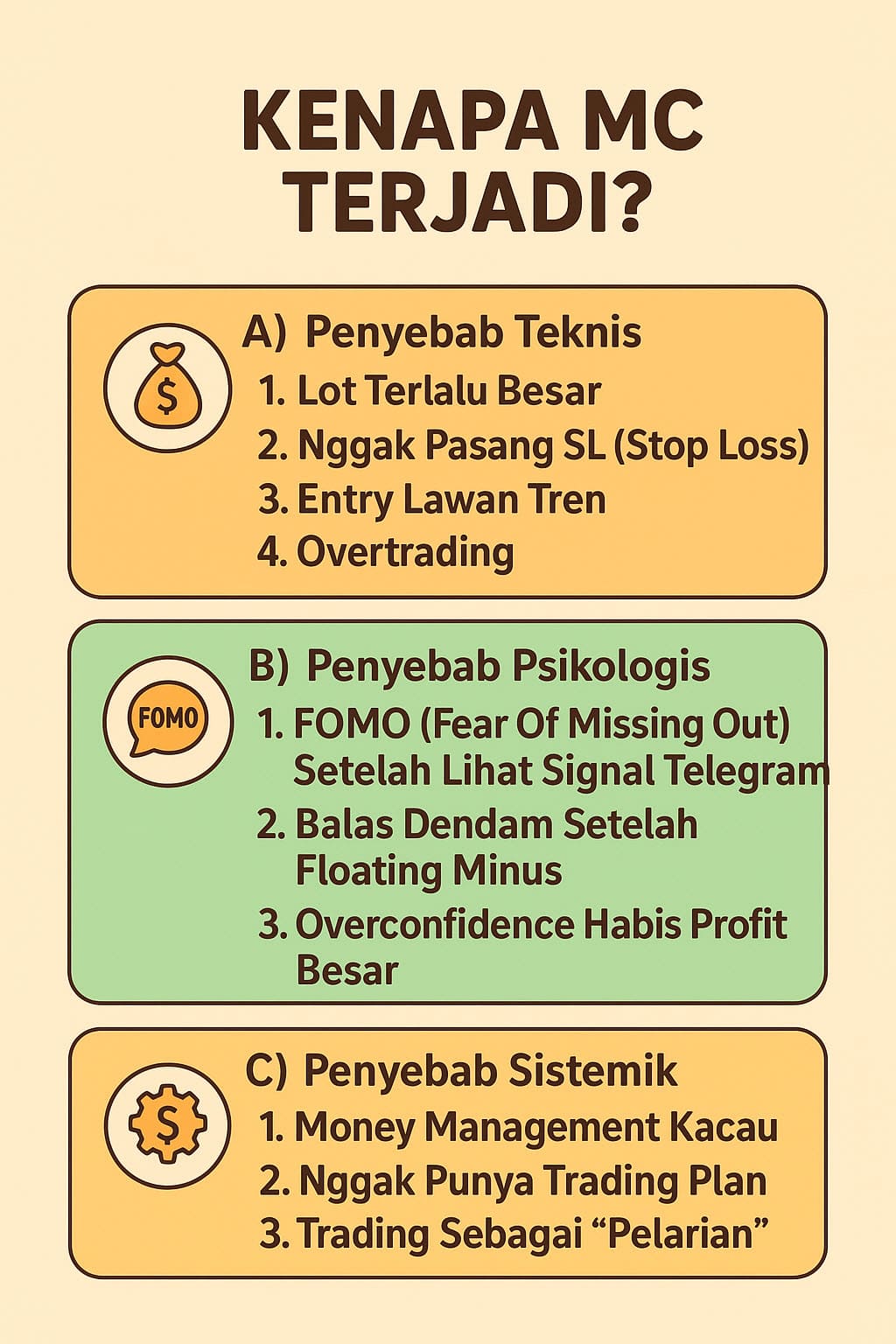 Trading Penyebab MC