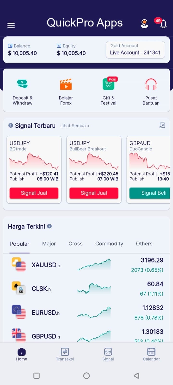 Aplikasi Trading Forex QuickPro