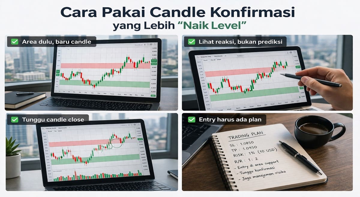 cara pakai candle konfirmasi