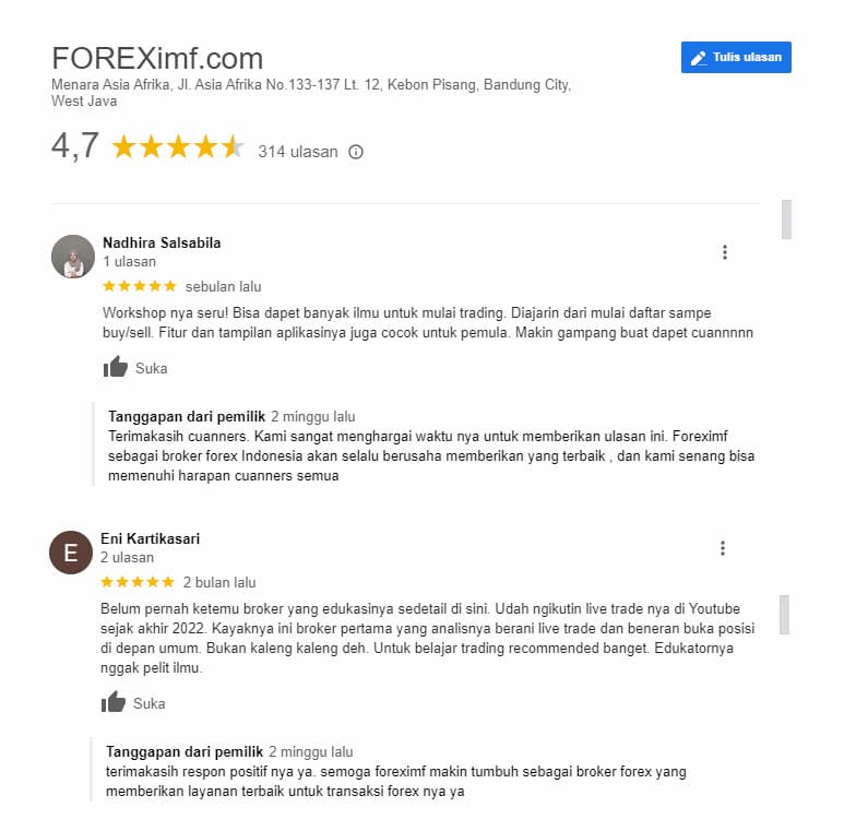 Testimoni Broker Forex Terpercaya