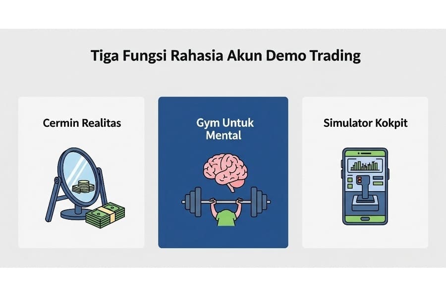 Fungsi rahasia akun demo trading