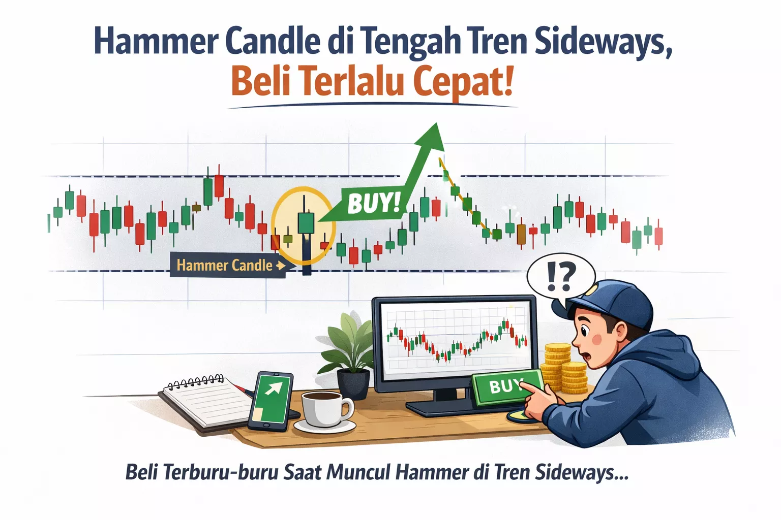 Kesalahan trader memahami hammer candle