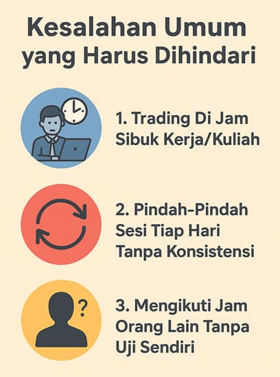 Kesalahan umum jam trading forex