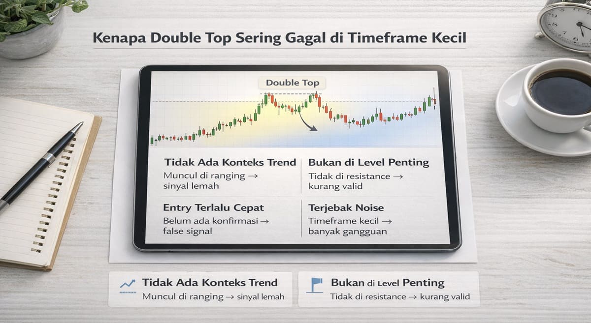 double top dan timeframe kecil