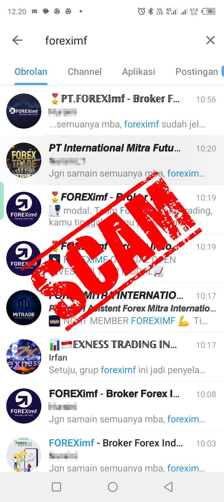 Penipuan SCAM FOREXimf