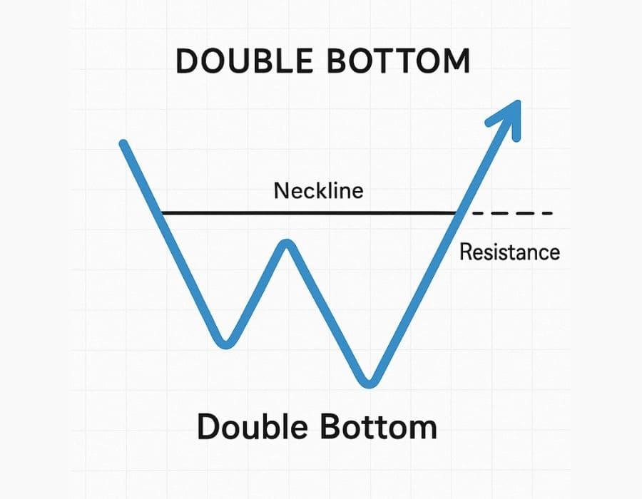 Pola candle double bottom