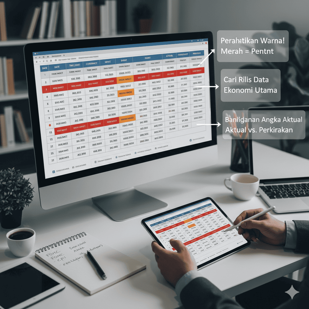 Membaca kalender trading dengan benar
