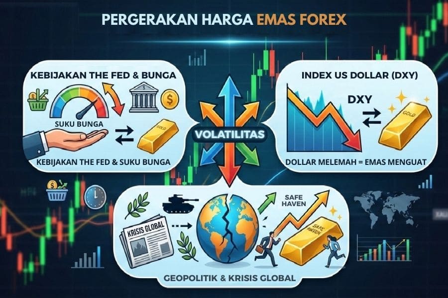 pergerakan harga emas forex