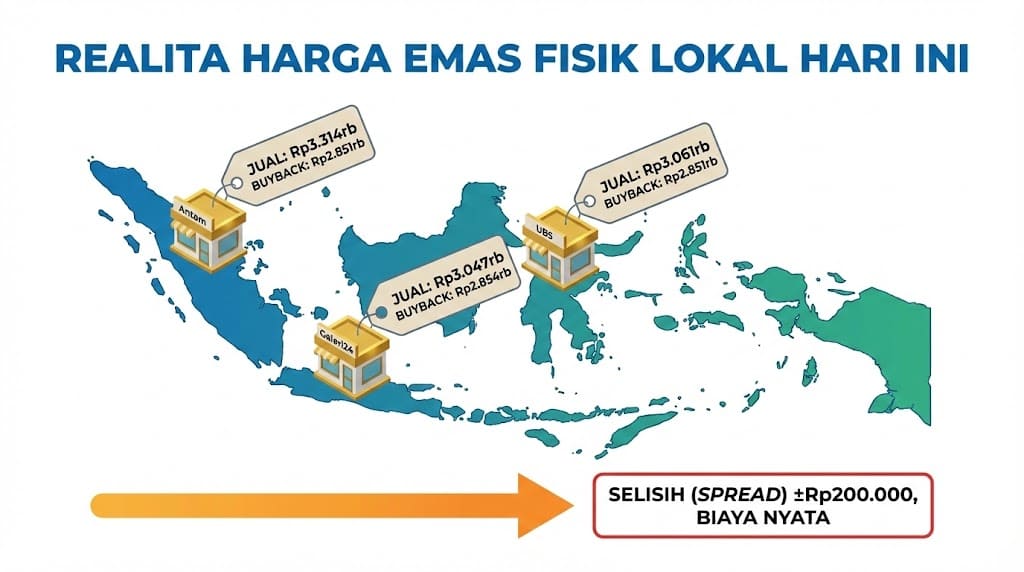 realitas harga emas fisik