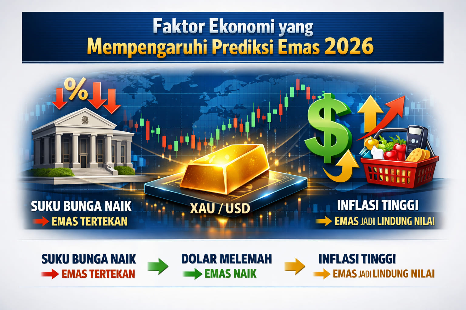 Faktor ekonomi terhadap harga emas
