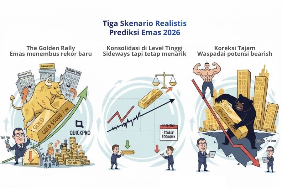 skenario harga emas