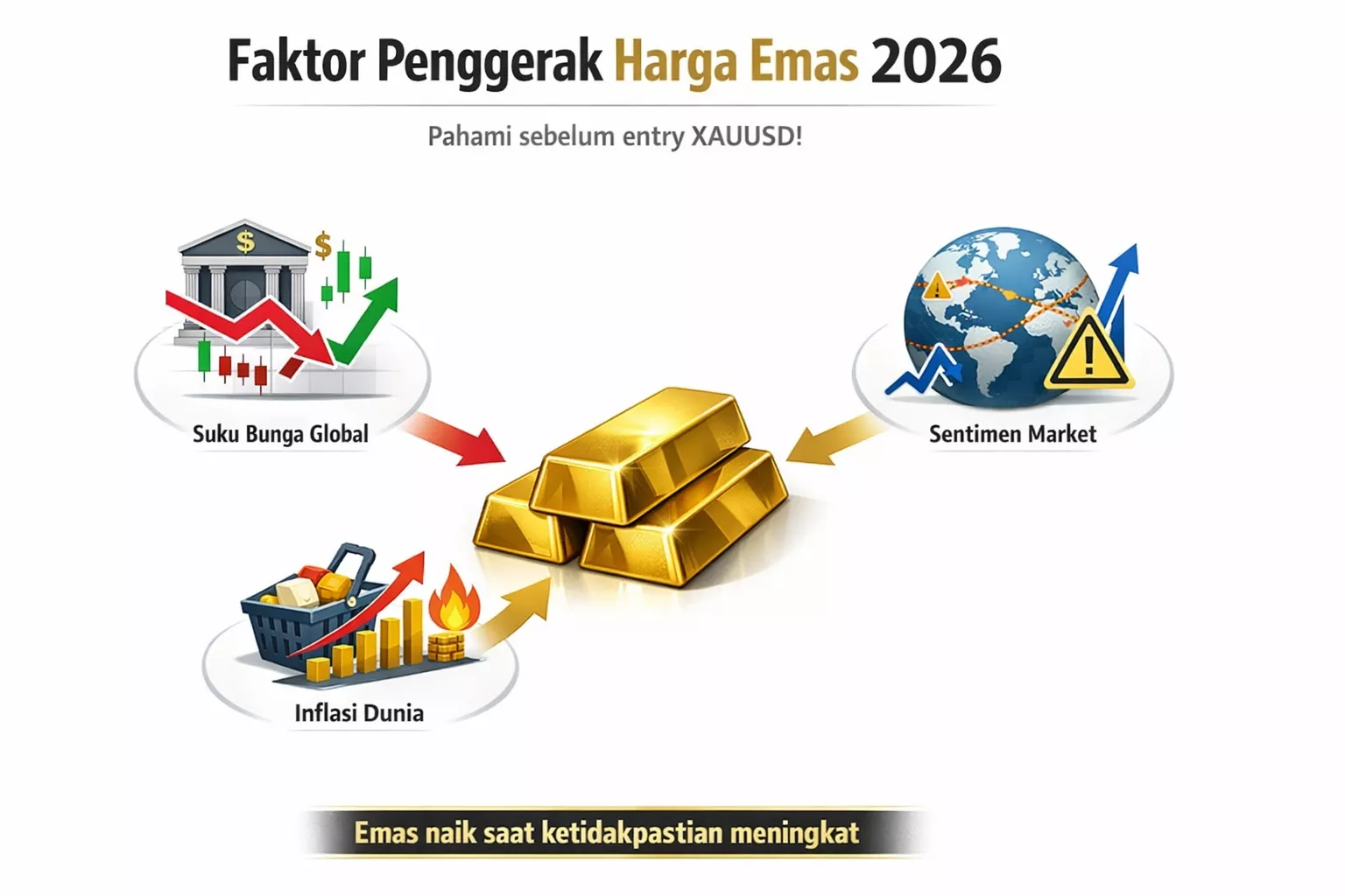 faktor penting penggerak harga emas