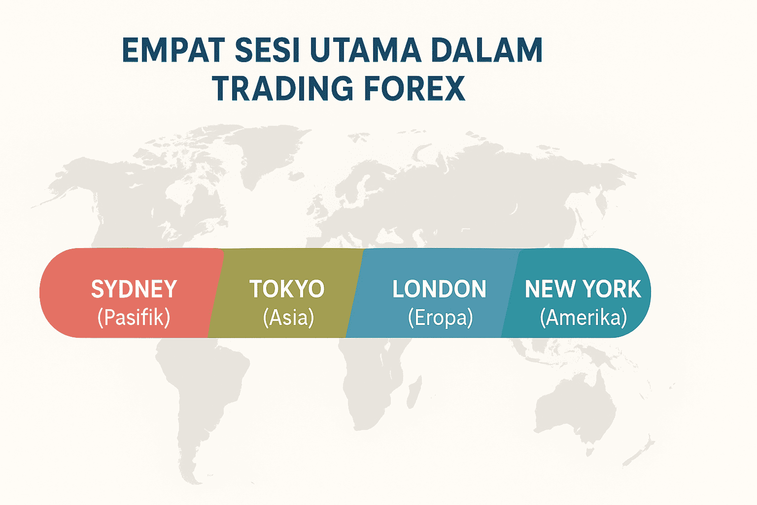 Empat sesi utama pasar forex