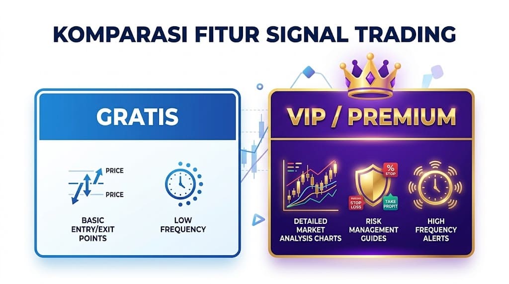 Perbedaan signal trading gratis dan VIP