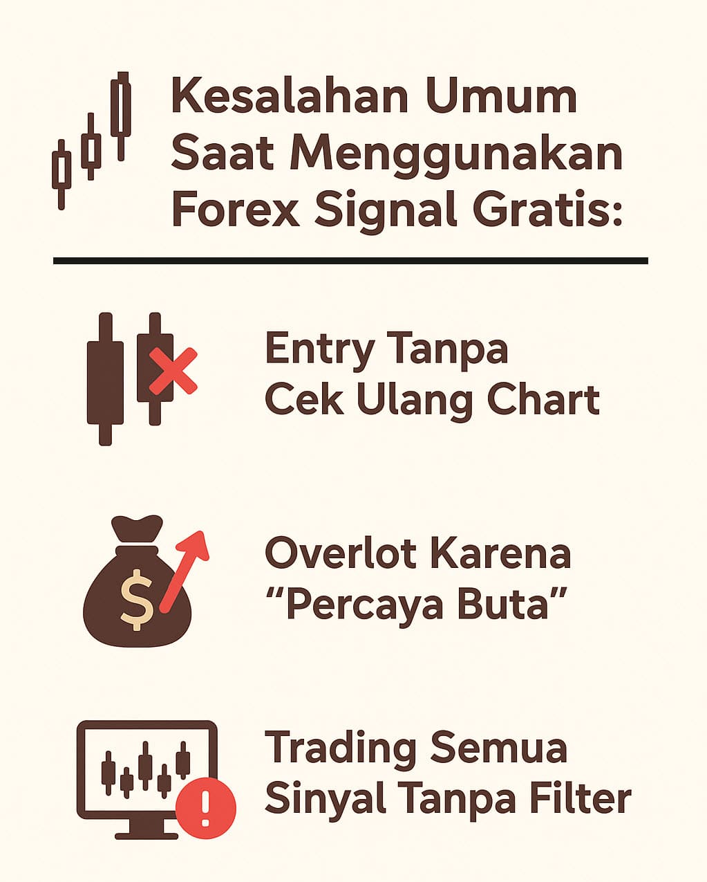 Kesalahan umum menggunakan signal forex gratis