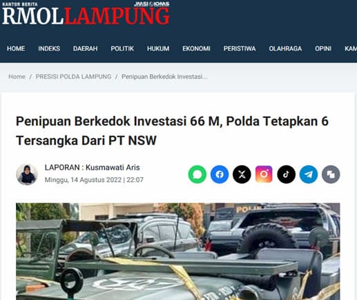 Penipuan NSW Forex - Lampung