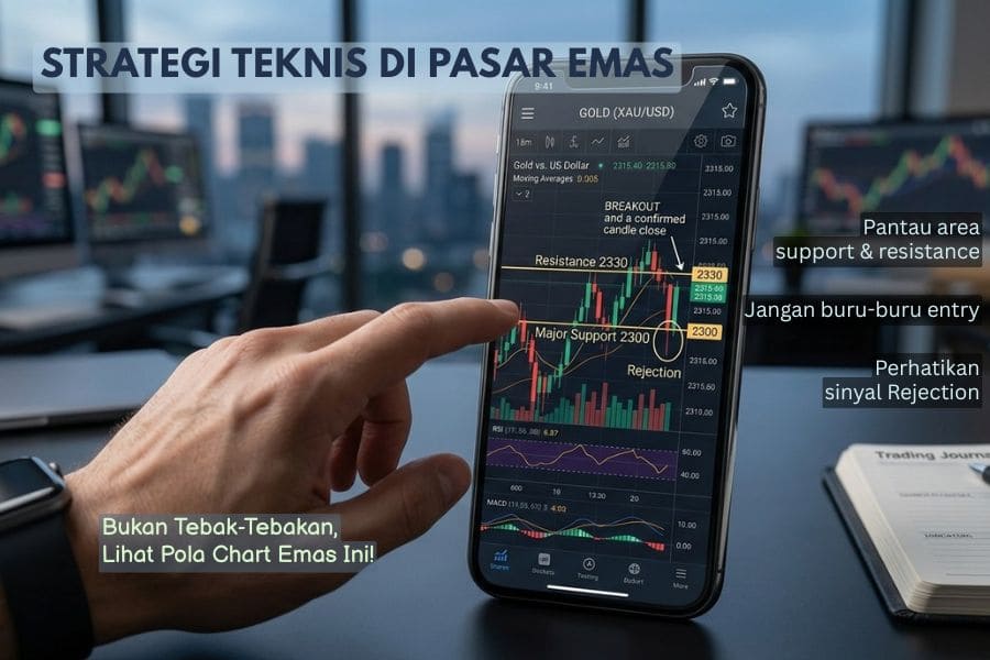 Strategi teknis di pasar emas