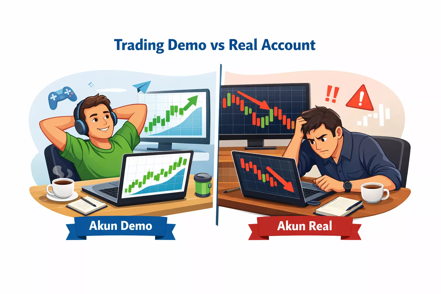 Perbedaan akun demo dan akun real